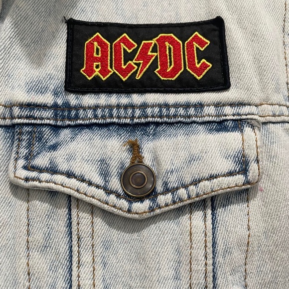 ACDC Acid Wash Jean Jacket sz XL - Picture 2 of 10